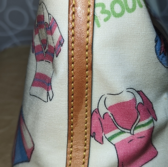 Dooney & Bourke Y2K Beach Small Bucket Bag W/ Rainbow Zipper EUC - Picture 4 of 14